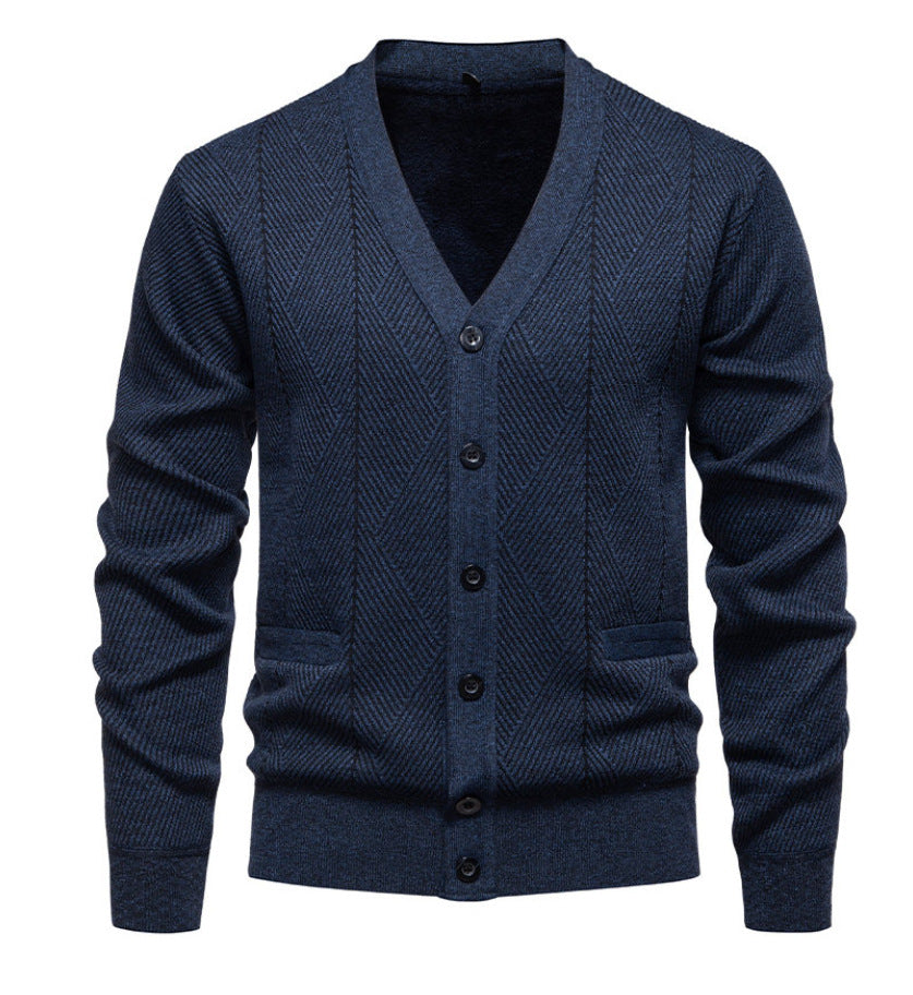 Herren modische Strickjacke mit einzigartigem Rautenmuster Echoarchiv
