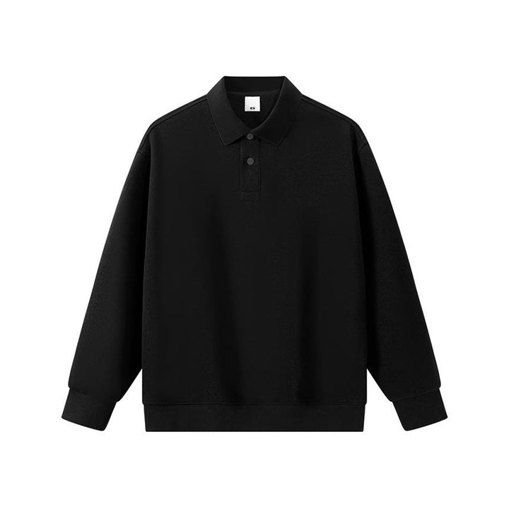 Unisex Oversize-Polo-Sweatshirt mit gerippten Bündchen und Knopfleiste Echo Archiv