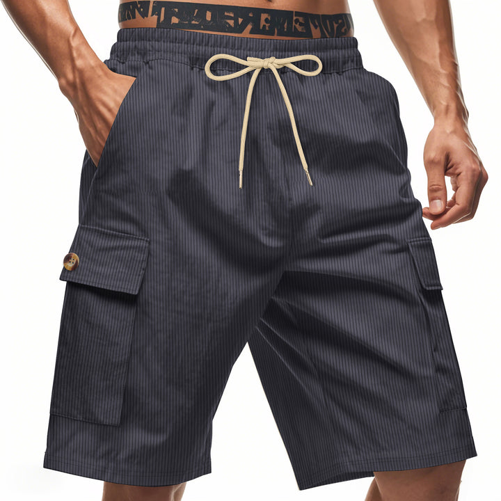 Herren Cargo-Shorts mit klassischen Streifen und praktischen Seitentaschen Echoarchiv