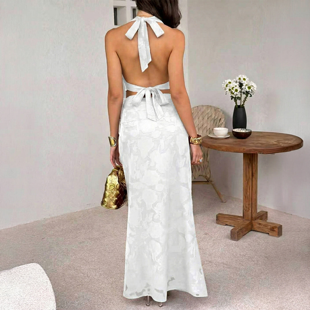 Damen Maxikleid mit elegantem Wickelausschnitt und floralem Design Echo Archiv