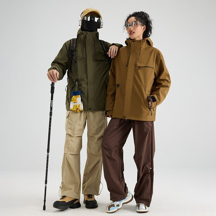 Herren Wasserdichte und atmungsaktive Ski‑ und Snowboardjacke mit Kapuze, Multi‑Taschen & Thermoversiegelung Echoarchiv