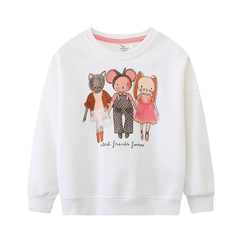 Mädchen Sweatshirt mit kreativer Tierapplikation Echo Archiv