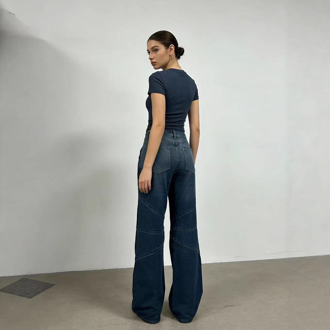 Damen Weit geschnittene Jeans mit einzigartigen Nahtdetails Echo Archiv