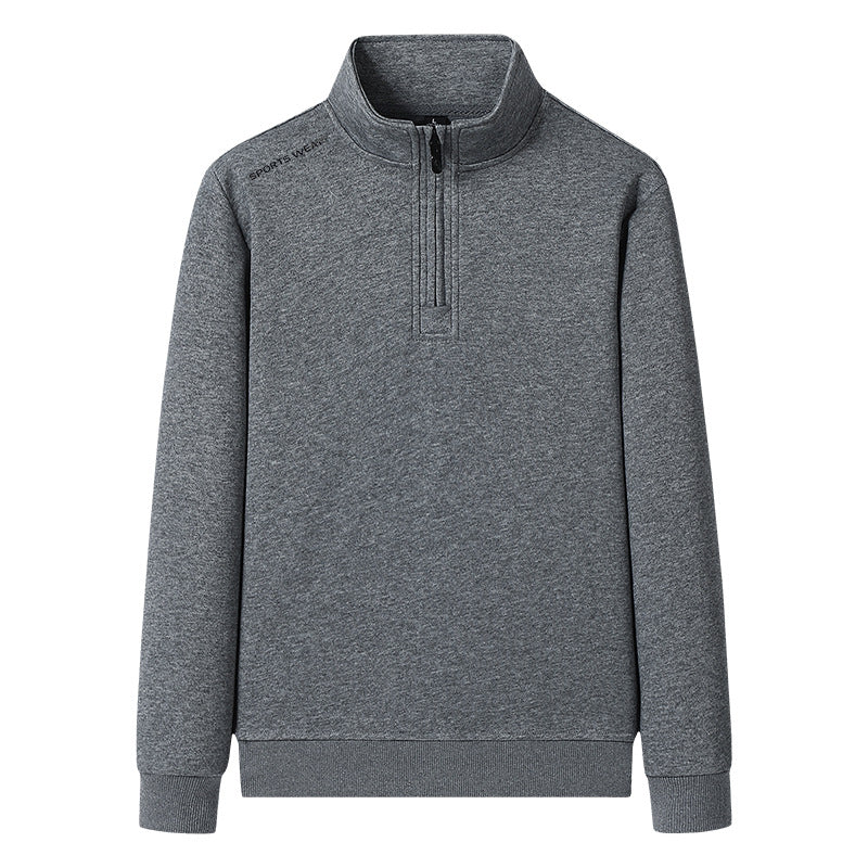 Herren Sportlicher Stehkragen Pullover Echo Archiv