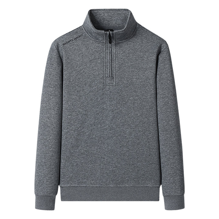 Herren Sportlicher Stehkragen Pullover Echo Archiv
