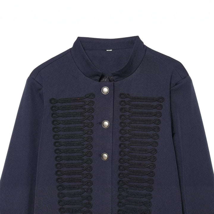 Damen Cropped-Blouson im militärischen Stil mit Zierkordeln und Stehkragen Echo Archiv