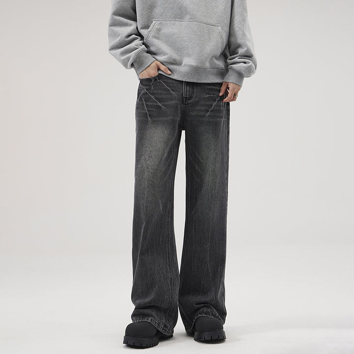 Herren Extraweite Vintage-Baggy-Jeans mit tiefem Schritt und weitem Saum Echo Archiv