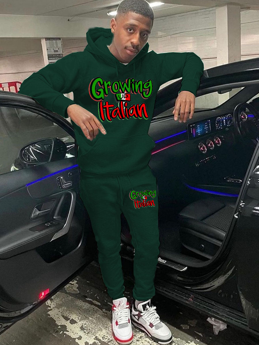 Herren Sweatshirt und Jogginghose Set mit auffälligem Schriftzug Echoarchiv