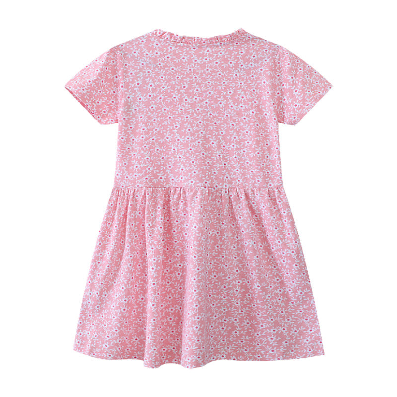 Mädchen Freizeitkleid mit floralem Design und Knopfdetails Echo Archiv