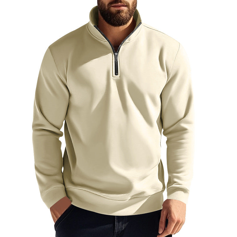 Herren sportlicher Pullover mit kurzem Reißverschluss und bequemer Passform Echoarchiv