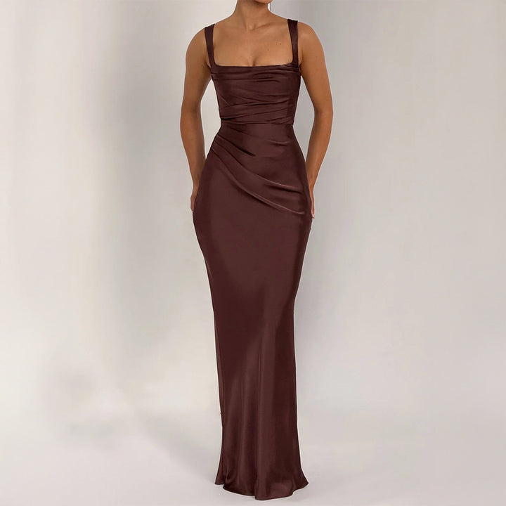 Damen Maxikleid mit elegantem Quadrat-Ausschnitt und figurformendem Design Echo Archiv