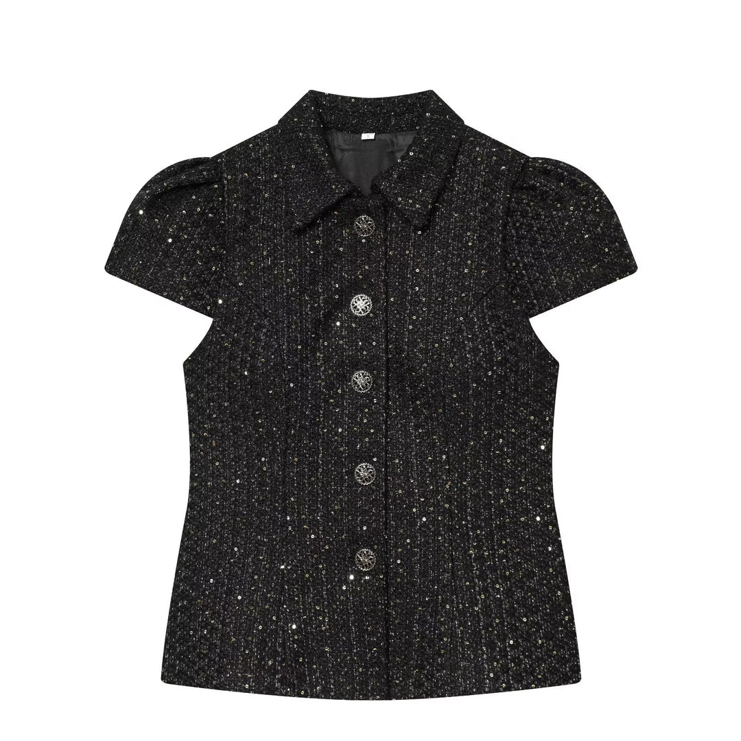 Damen modische Bluse im Tweed-Stil Echo Archiv