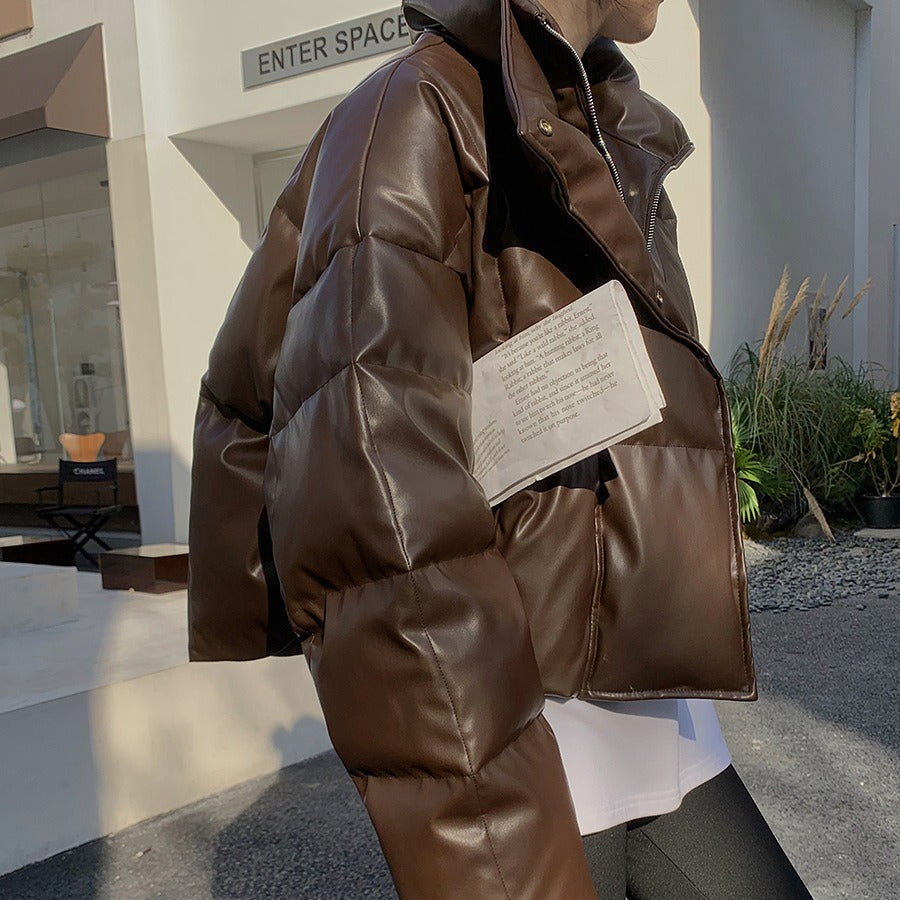 Damen Modische cropped Daunenjacke Echoarchiv