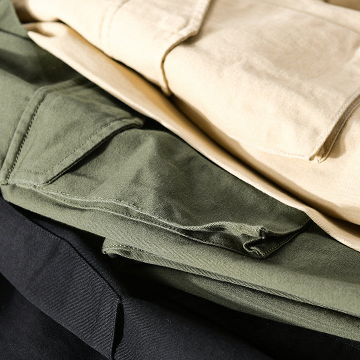 Herren Robustem Baumwoll-Twill Overshirt mit aufgesetzten Brusttaschen und Relaxed-Fit Echoarchiv