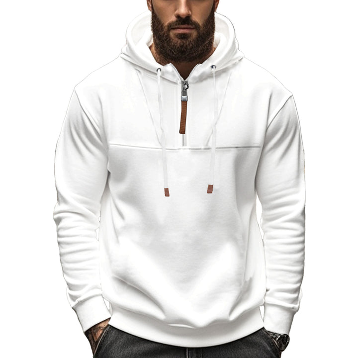 Herren Hoodie mit halber Reißverschluss und bequemer Passform Echoarchiv