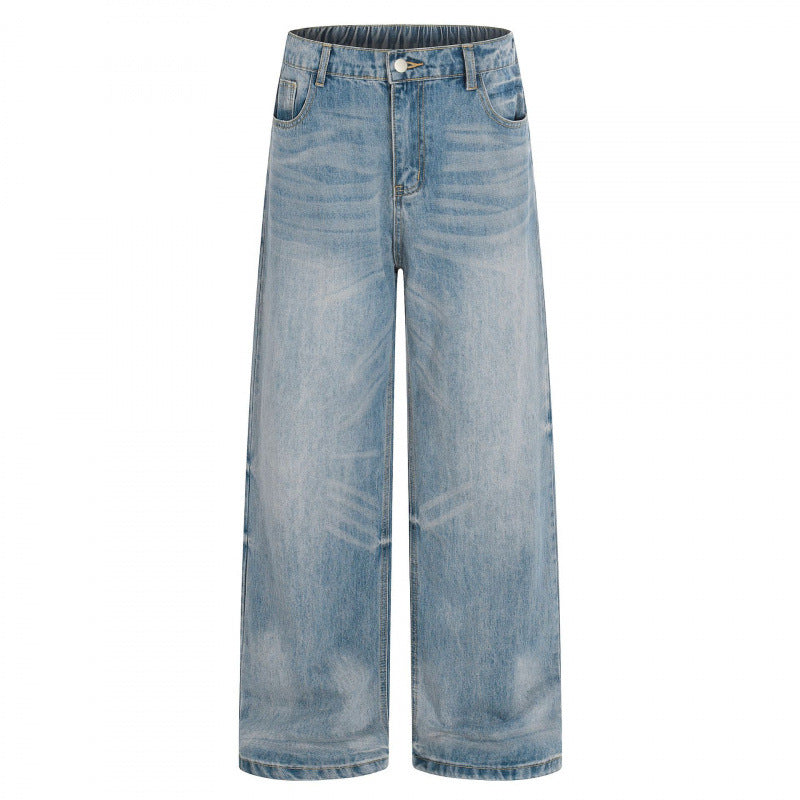 Damen Weite High-Waist Jeans aus leichtem Stonewashed Denim Echo Archiv