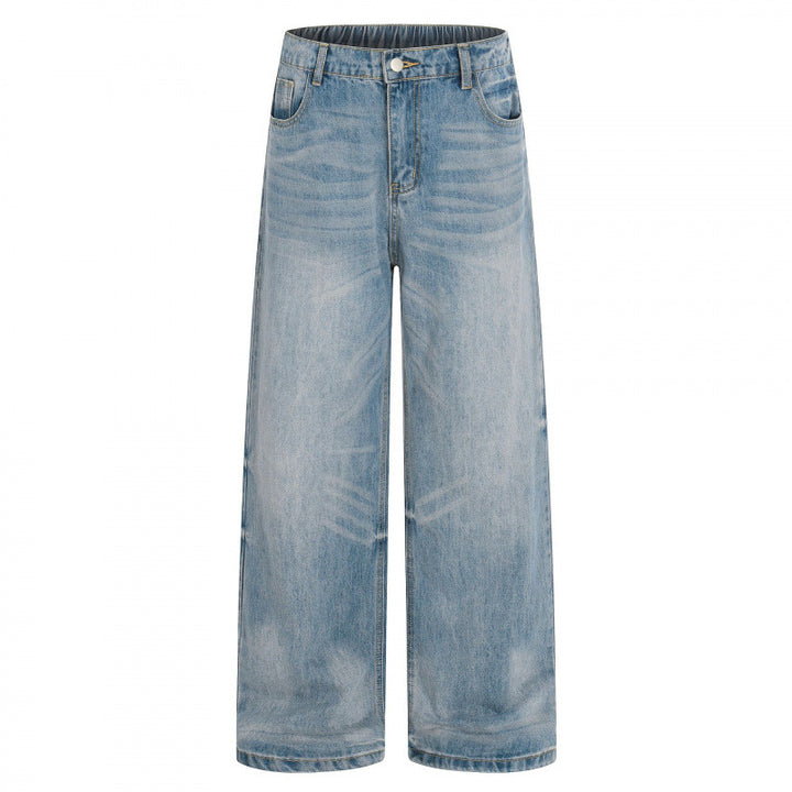 Damen Weite High-Waist Jeans aus leichtem Stonewashed Denim Echo Archiv