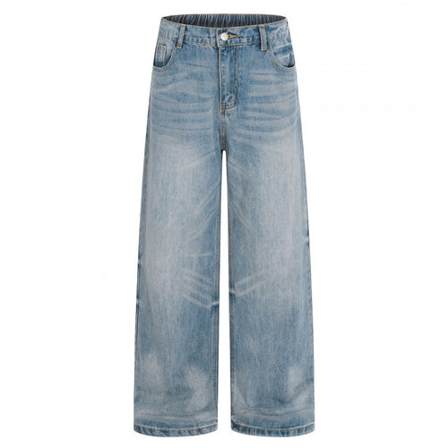 Damen Weite High-Waist Jeans aus leichtem Stonewashed Denim Echo Archiv