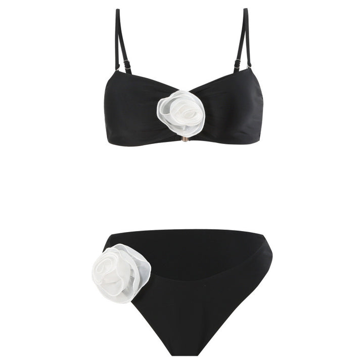 Damen Bikini-Set mit verspieltem Blumendetail und schickem Wickel-Design Echo Archiv