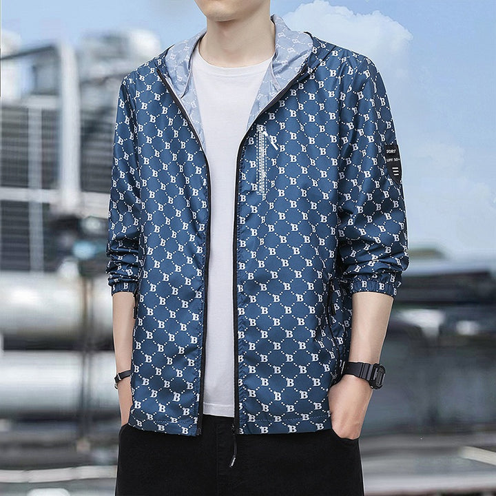 Herren Sportliche Windbreaker-Jacke Echo Archiv