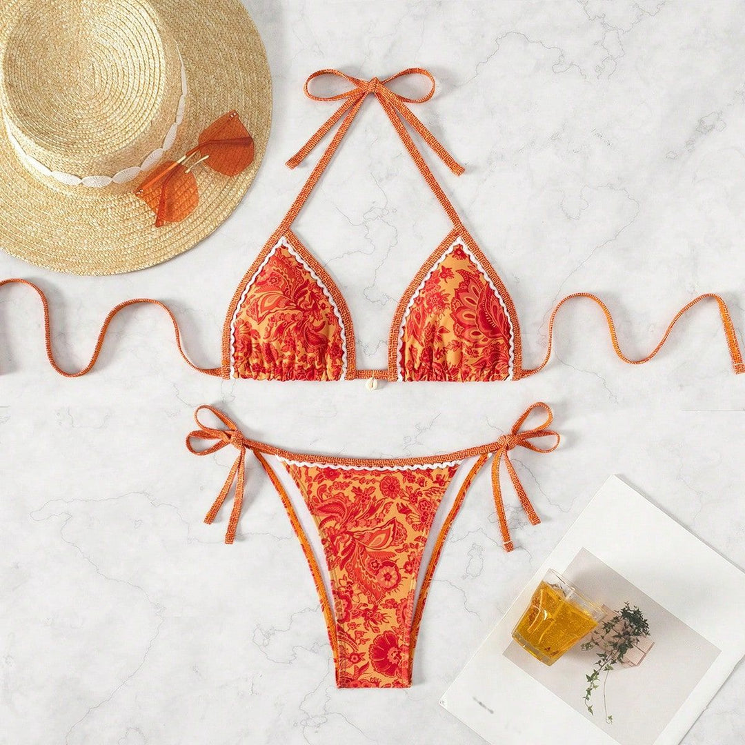 Damen Triangel-Bikini-Set mit floralem Design Echo Archiv