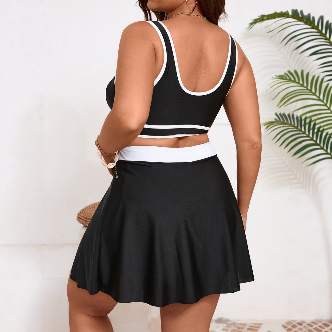 Damen Sportliches Bikini-Set mit bequemem Rock und Crop-Top Echo Archiv