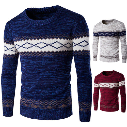 Herren modischer Strickpullover mit grafischem Muster Echoarchiv