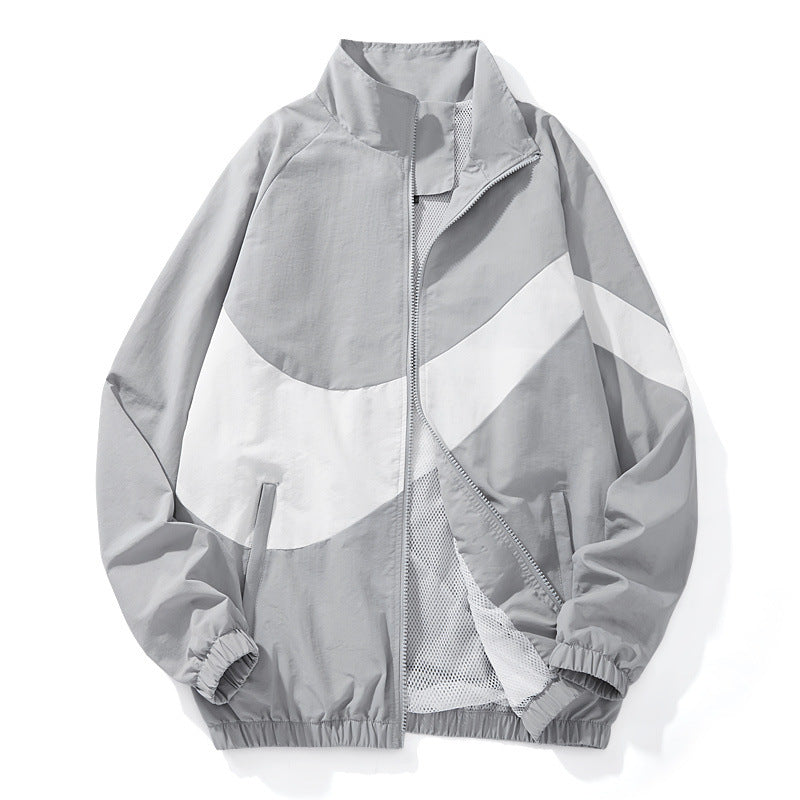 Herren Sportliche Übergangsjacke mit hohem Kragen und seitlichen Reißverschlusstaschen Echo Archiv
