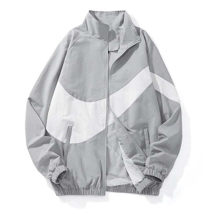 Herren Sportliche Übergangsjacke mit hohem Kragen und seitlichen Reißverschlusstaschen Echo Archiv