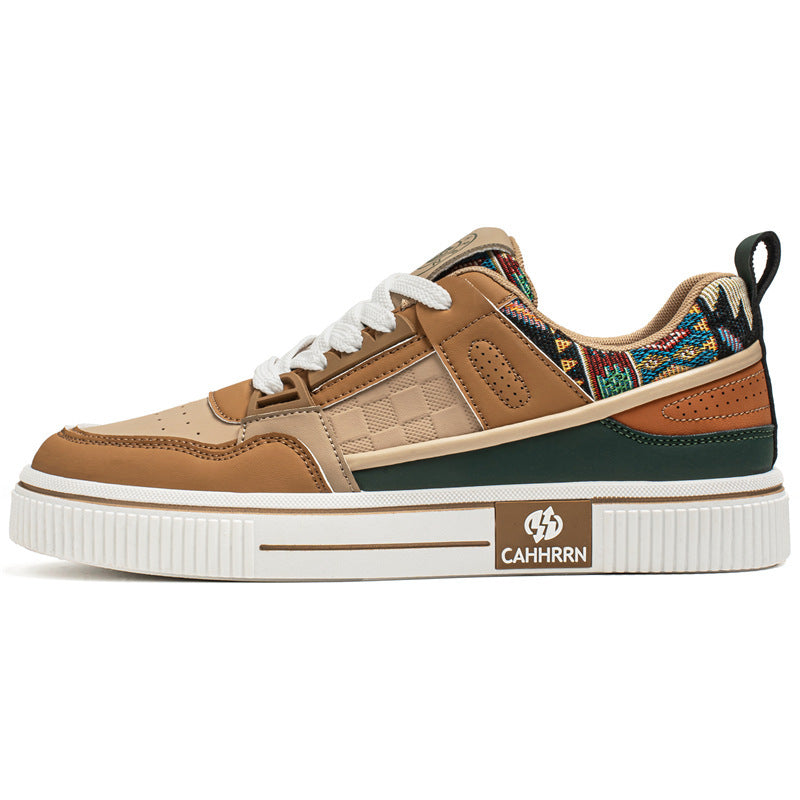 Herren stylische Plateausneaker mit gepolstertem Schaftkragen, geprägten Overlays und griffiger Plattformsohle – Norré