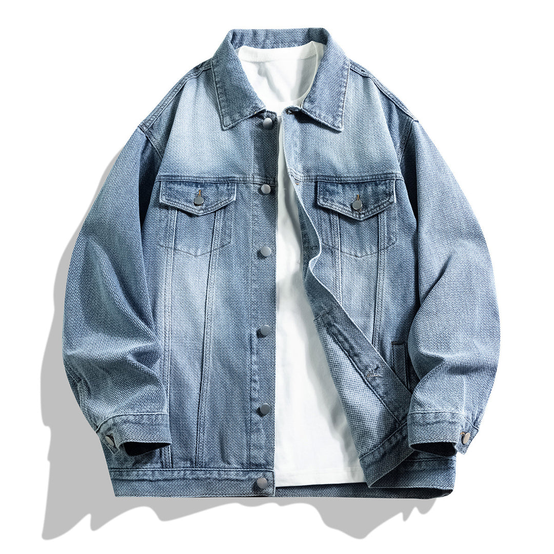 Herren Jeansjacke im klassischen Look mit praktischen Taschen Echoarchiv