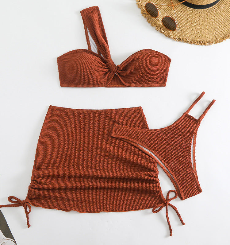 Damen Bikinis mit Raffungen und Trägershorts Echo Archiv