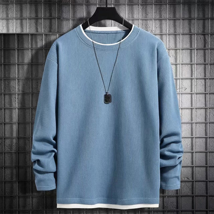 Herren Langarmshirt mit strukturiertem Design Echoarchiv