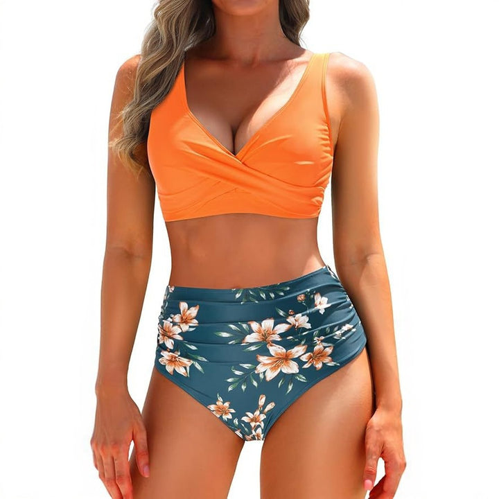Damen Hochtailliertes Bikini-Set mit Wickeloberteil Echo Archiv 1782205596