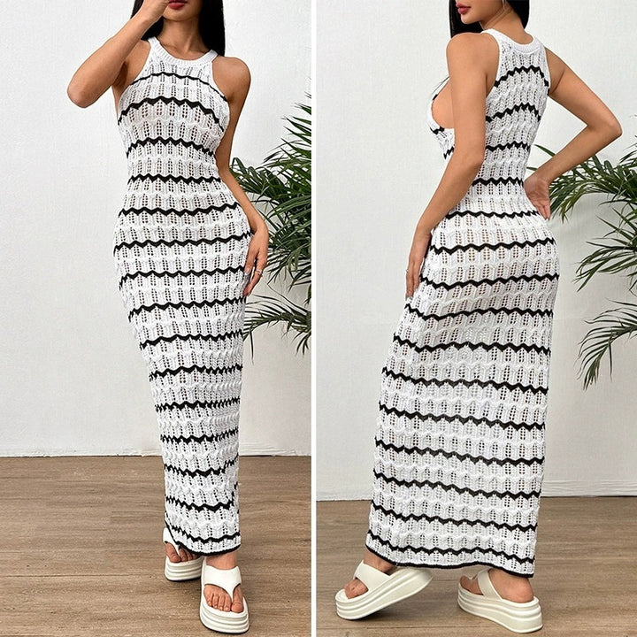Damen figurbetontes Häkel-Maxikleid Echo Archiv