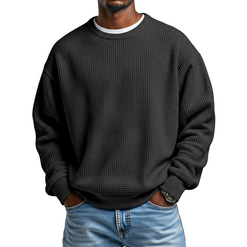 Herren Bequemer Sweatpullover mit Waffelstruktur Echoarchiv