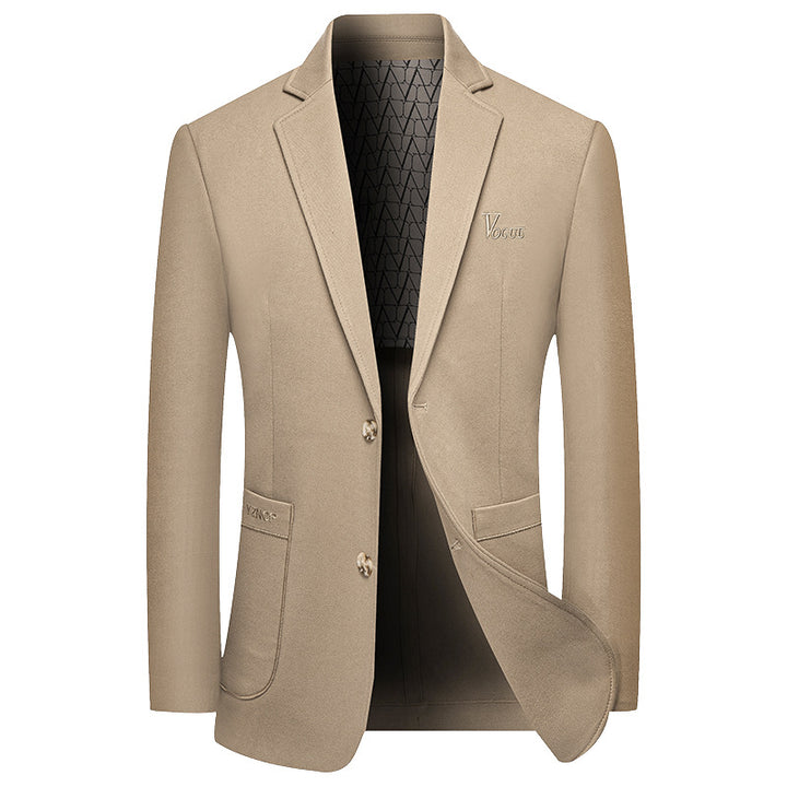 Herren Modernes Einreihiges City-Blazer mit aufgesetzten Taschen und leichter Halbfütterung – Tianoro