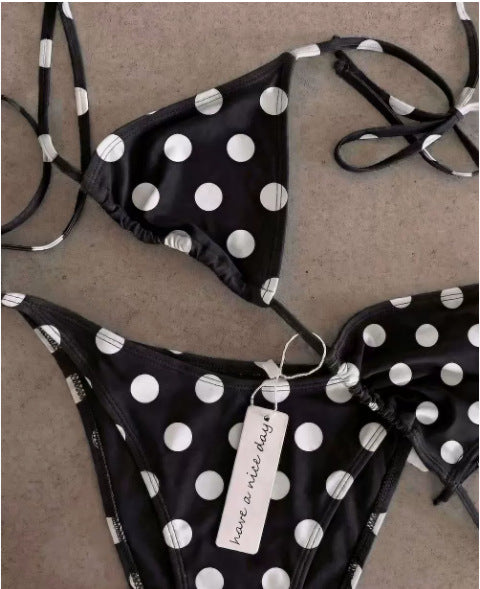 Damen Triangel-Bikini mit punktemuster Echo Archiv