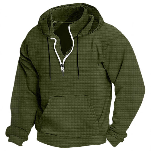 Herren Kapuzenpullover mit strukturiertem Design und praktischem Reißverschluss Echoarchiv