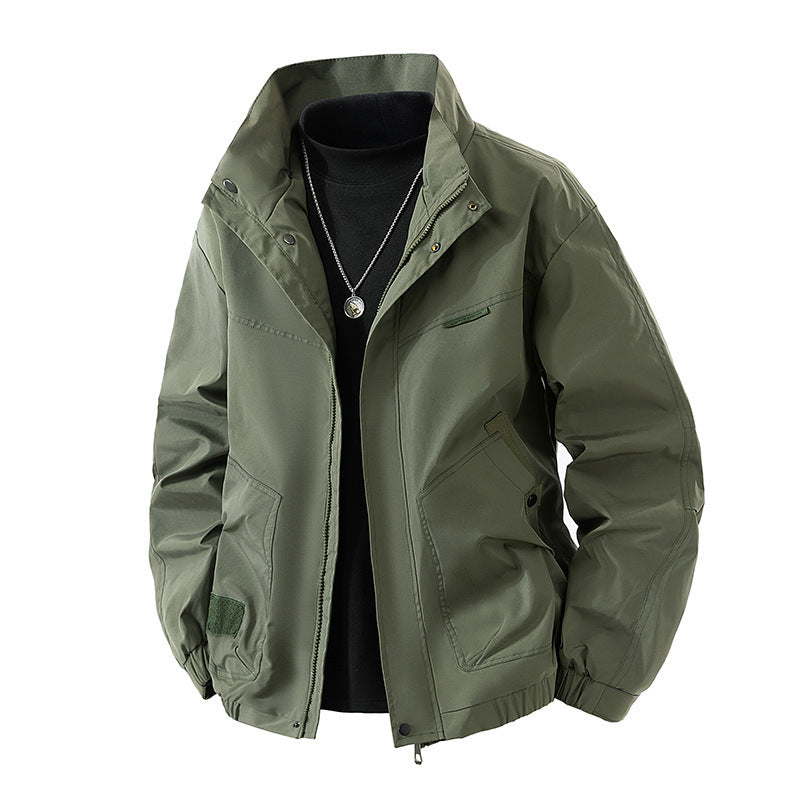 Herren Leichte technische Freizeitjacke mit Stehkragen, verdecktem Reißverschluss und elastischem Saum Echo Archiv
