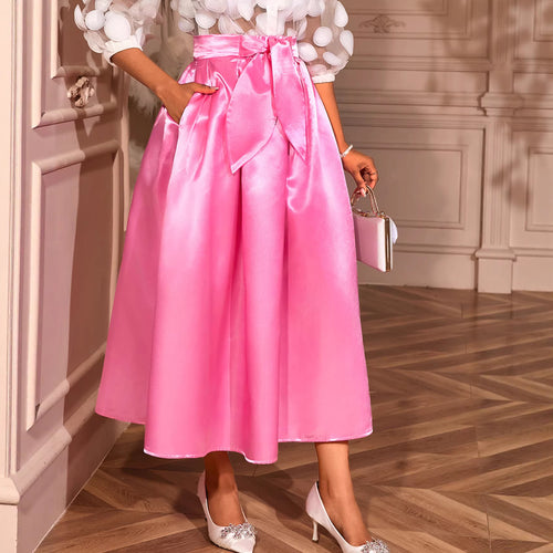 Damen Eleganter Maxirock aus seidig glänzendem Material Echo Archiv