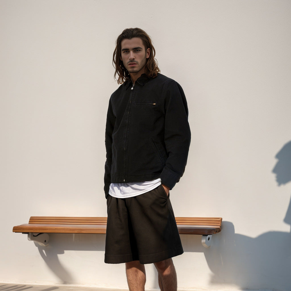 Herren elegante Arbeitsjacke mit praktischen Reißverschlusstaschen Echoarchiv