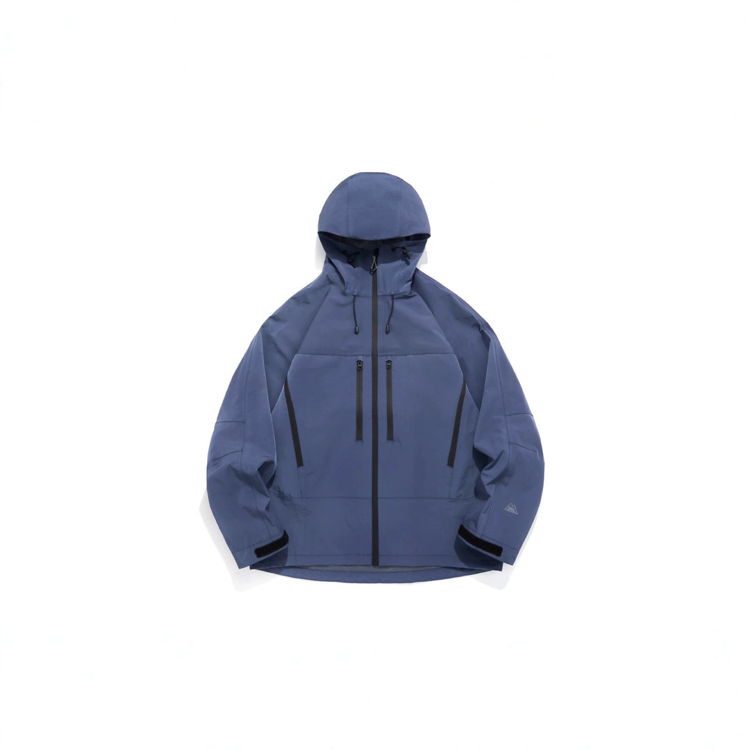 Unisex Technische Kapuzen-Outdoorjacke mit getapten Reißverschlüssen Echoarchiv