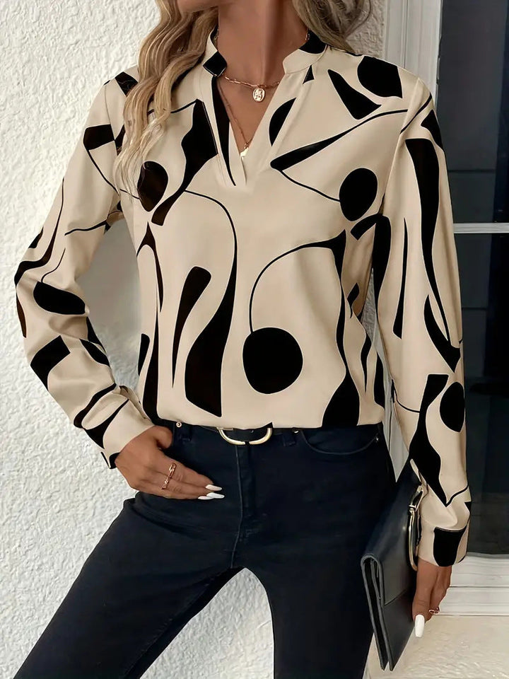 Damen Elegante Bluse mit modernem Muster Echoarchiv