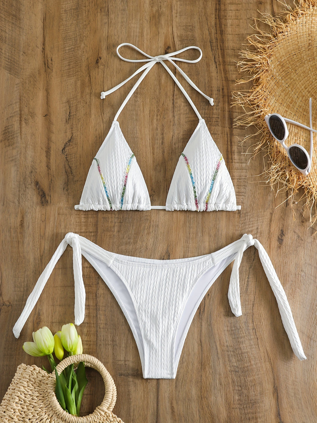 Damen Triangel-Bikini mit verspielten Bändern Echo Archiv