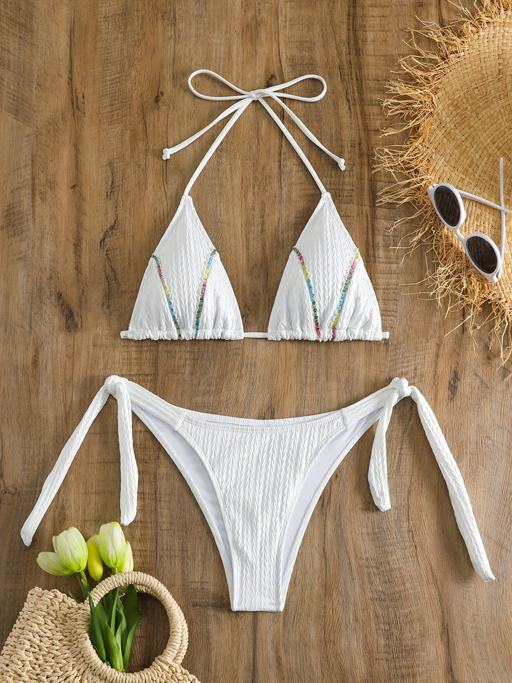 Damen Triangel-Bikini mit verspielten Bändern Echo Archiv
