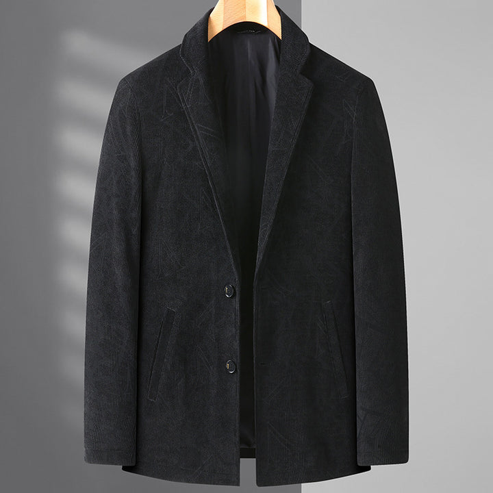 Herren Schlankes Struktur-Sakko aus Wollmix mit leichter Innenfütterung Echoarchiv