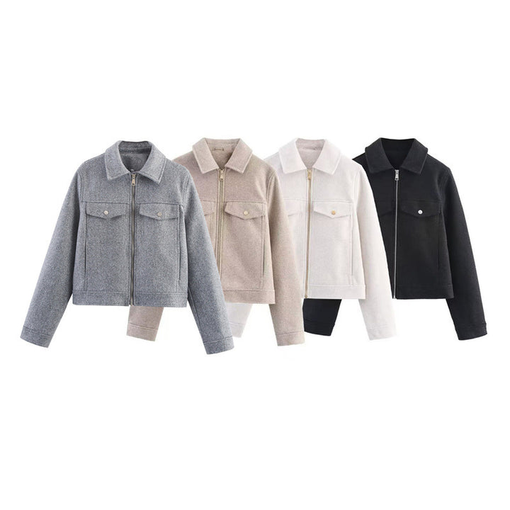 Damen Leichte wattierte Windjacke mit Stehkragen und Polka‑Dot‑Print Echo Archiv