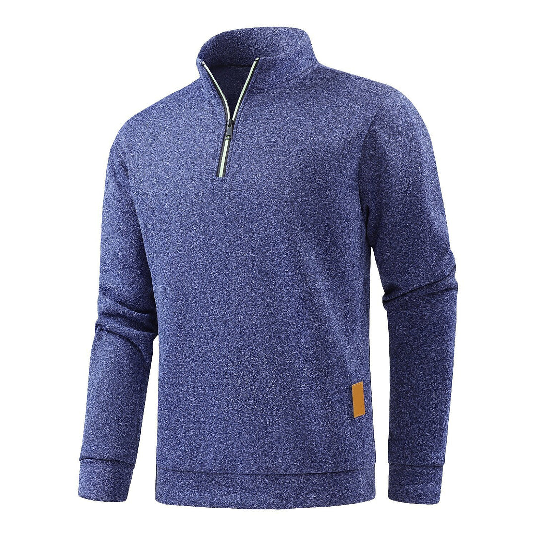 Herren Hochkragen Fleece-Pullover mit Reißverschluss Echoarchiv