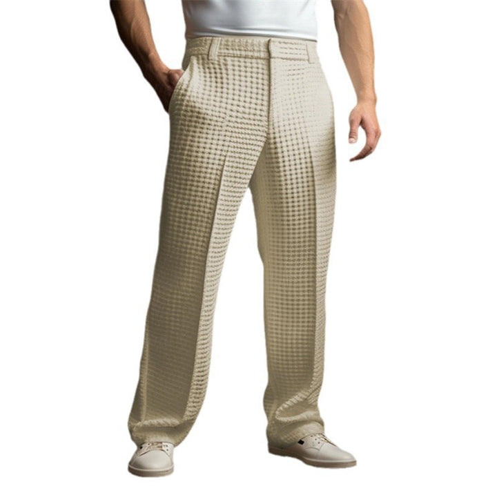 Herren elegante Freizeithose mit modernem Karomuster Echoarchiv